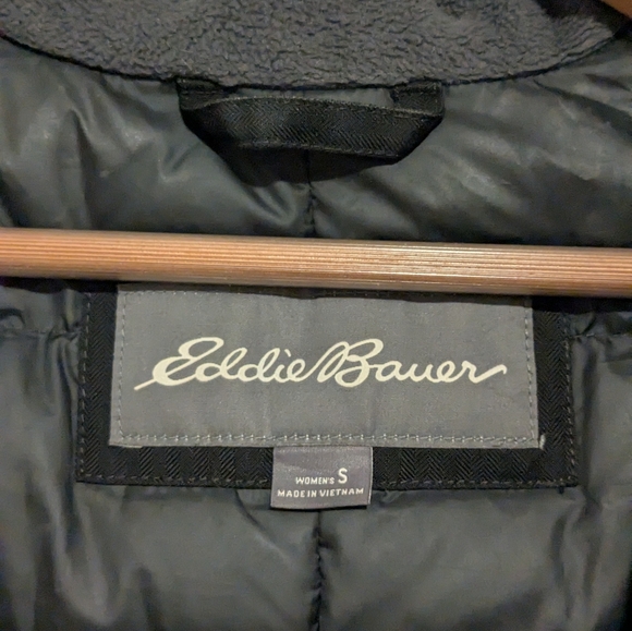 Eddie Bauer Parka Women's Black Coat with Faux Fur Hood - Picture 2 of 14